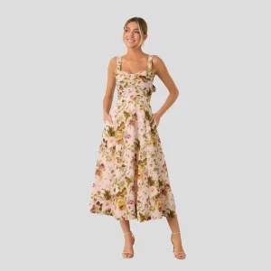 Chic Linen Midi Dress